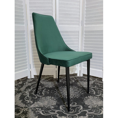 Стул NEPAL-P ЗЕЛЕНЫЙ #19, велюр/ черный каркас М-City