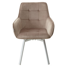 Стул MAVERICK BLUVEL-40 BEIGE/ белый каркас, поворот.360 град. М-City