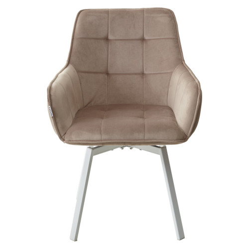 Стул MAVERICK BLUVEL-40 BEIGE/ белый каркас, поворот.360 град. М-City