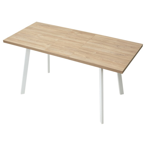 Стол ФИН 120 Дуб Канзас/ белый каркас М-City