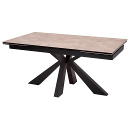 Стол ALEZIO 160 HYDRA MOKA TL-52 матовая испанская керамика/ черный каркас М-City