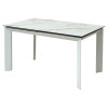 Стол CREMONA 160 KL-188 Контрастный мрамор / белый каркас М-City