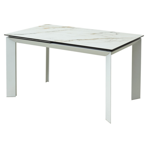 Стол CREMONA 160 KL-188 Контрастный мрамор / белый каркас М-City