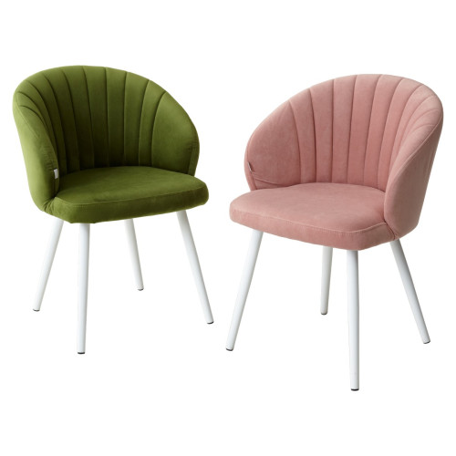 Стул Зефир Premier 17 Лайм, велюр/белый каркас M-City