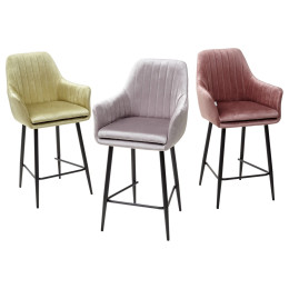 Полубарный стул Роден Blitz 08 Сиреневый, велюр (H=65cm) M-City