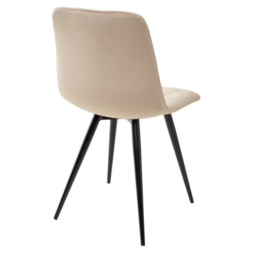 Стул CHILLI-X БЕЖЕВЫЙ #5, велюр / черный каркас М-City