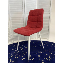 Стул CHILLI TRF-04 красный, ткань / белый каркас М-City