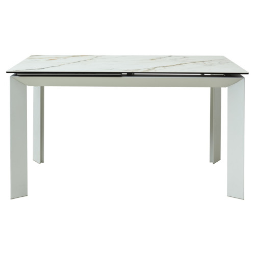 Стол CREMONA 160 KL-188 Контрастный мрамор / белый каркас М-City