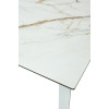 Стол CREMONA 160 KL-188 Контрастный мрамор / белый каркас М-City