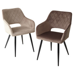 Стул ALLY BLUVEL-38 латте / черный каркас, M-City