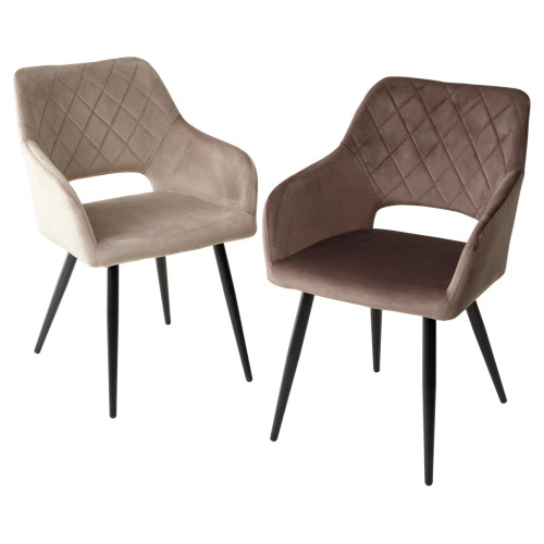 Стул ALLY BLUVEL-38 латте / черный каркас, M-City