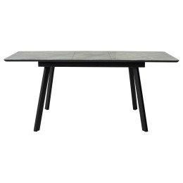 Стол АРУБА 140 ШТОРМ, стекло / ЧЕРНЫЙ М-City