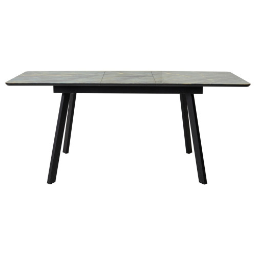 Стол АРУБА 140 ШТОРМ, стекло / ЧЕРНЫЙ М-City