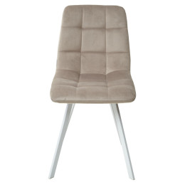 Стул CHILLI SQUARE G108-10 светлый кварц/ белый каркас, велюр М-City