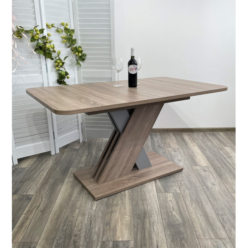 Стол EXEL 140 Дуб Трюфель/ Алюминий М-City