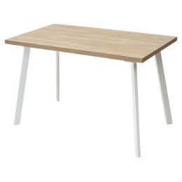 Стол ФИН 120 Дуб Канзас/ белый каркас М-City