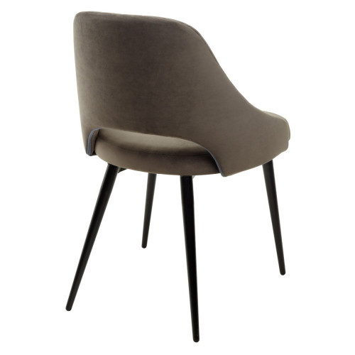 Стул FANTINE-LS ГРАФИТ #14, велюр / черный каркас М-City