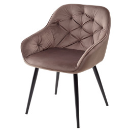 Стул BREEZE BLUVEL-38 LATTE, велюр/ черный каркас М-City