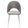 Стул MAX светло-серый #26, велюр / белый каркас М-City
