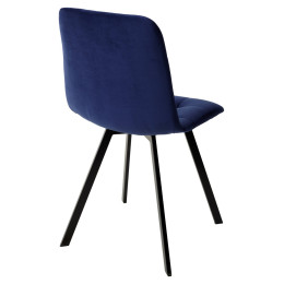 Стул CHILLI-Q SQUARE темно-синий #H60, велюр / черный каркас М-City