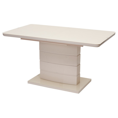 Стол ALTA 120 BEIGE / супер бежевое глянцевое стекло М-City