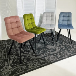 Стул CHILLI SQUARE BLUVEL-52 PINK, велюр М-City