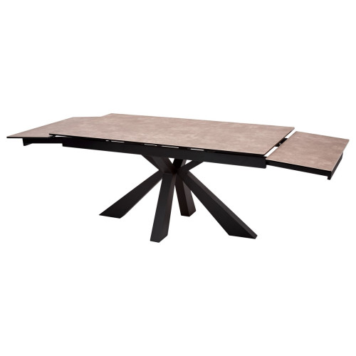 Стол ALEZIO 160 HYDRA MOKA TL-52 матовая испанская керамика/ черный каркас М-City