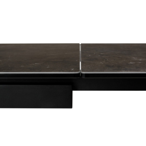 Стол ALTO 160 KL-135 Темно-серый мрамор матовый, итальянская керамика/ BLACK М-City