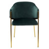 Стул DILL BLUVEL-78 GREEN, велюр/ золотой каркас, М-City