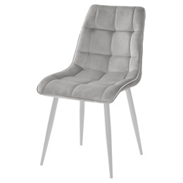 Стул CHIC BLUVEL-03 светло-серый / белый каркас М-City