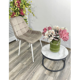 Стул ХОФМАН, цвет светло-коричневый #H61, велюр / белый каркас 4 шт./1 к М-City