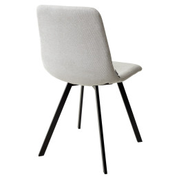Стул ELLEN WZ2042-18 белая галька, фактурный велюр/ RU-07 серая сталь/ черный каркас М-City