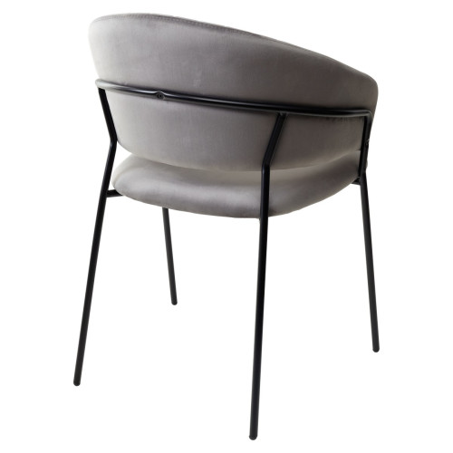 Стул ГЕММА, цвет Серый Nella 061, велюр / черный каркас М-City