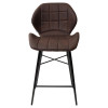 Полубарный стул MARCEL COWBOY-#800 темно-коричневый (H=65cm), ткань микрофибра М-City