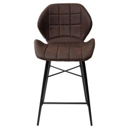 Полубарный стул MARCEL COWBOY-#800 темно-коричневый (H=65cm), ткань микрофибра М-City