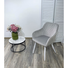 Стул BRANDY BLUVEL-03 светло-серый/ белый каркас, М-City