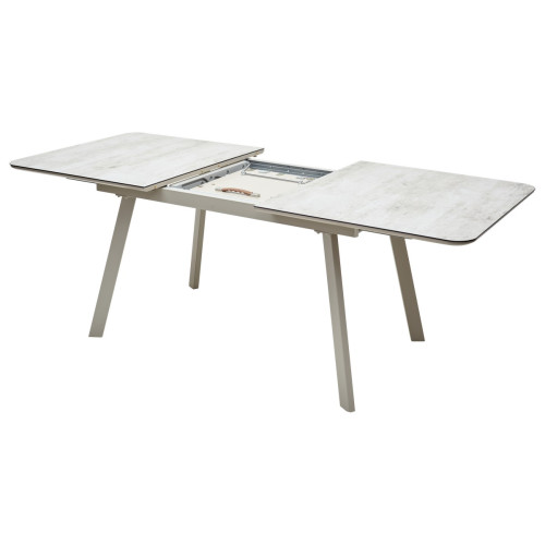 Стол ARUBA 140 BEIGE/ CAPPUCINO глазурованное стекло М-City