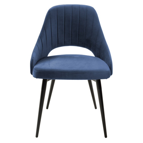 Стул FANTINE-LS СИНИЙ #29, велюр / черный каркас М-City