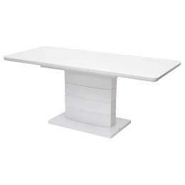 Стол ALTA 140 WHITE / супер белое глянцевое стекло М-City