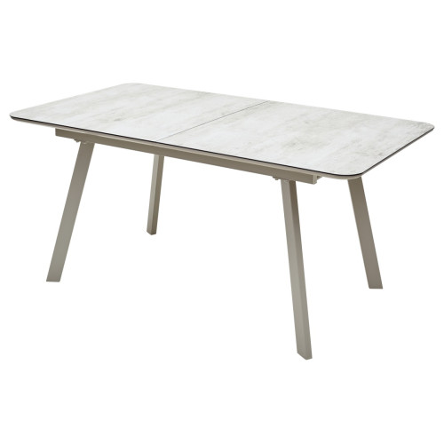 Стол ARUBA 140 BEIGE/ CAPPUCINO глазурованное стекло М-City