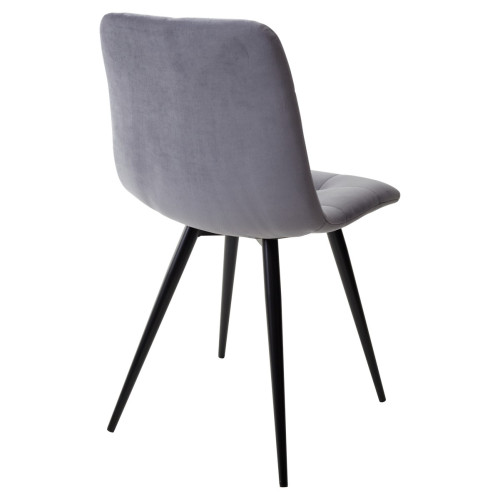 Стул CHILLI-Q серый #27, велюр / черный каркас М-City