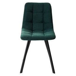 Стул CHILLI-Q SQUARE зеленый #19, велюр / черный каркас М-City