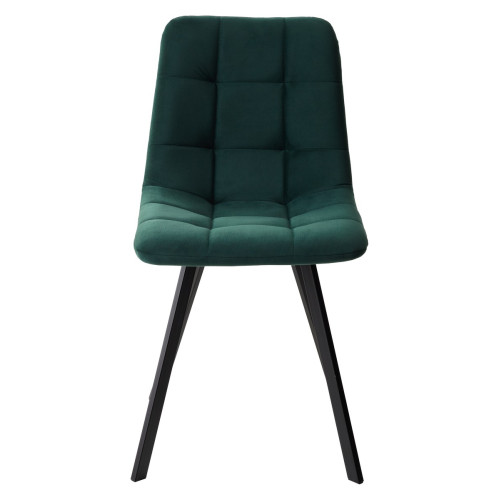 Стул CHILLI-Q SQUARE зеленый #19, велюр / черный каркас М-City