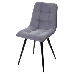 Стул CHILLI-Q серый #27, велюр / черный каркас М-City
