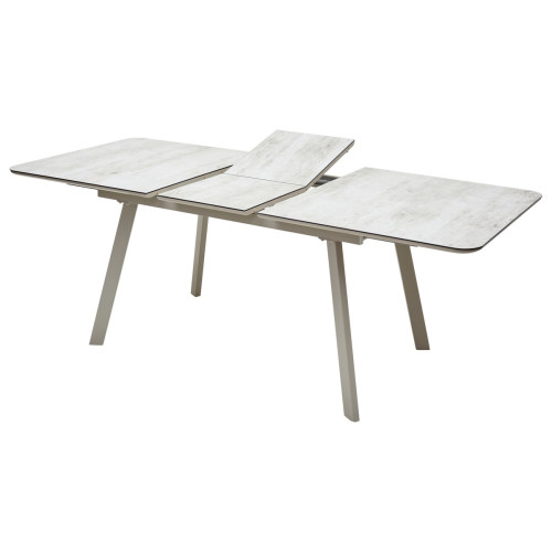 Стол ARUBA 140 BEIGE/ CAPPUCINO глазурованное стекло М-City