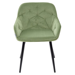 Стул BREEZE G108-27 террариумный мох/ черный каркас, велюр М-City