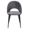 Стул MAX серый #27, велюр / черный каркас М-City