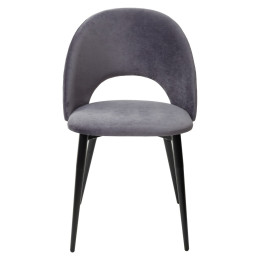 Стул MAX серый #27, велюр / черный каркас М-City