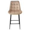 Полубарный стул ХОФМАН, цвет капучино #H65, велюр / черный каркас H=63cm М-City