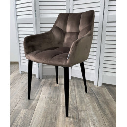 Стул HECTOR BLUVEL-38 LATTE, велюр/ черный каркас М-City